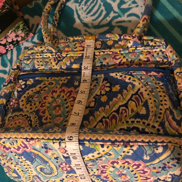 Vera Bradley Capri Blue Lola Style Bowler Bag - Picture 6 of 16